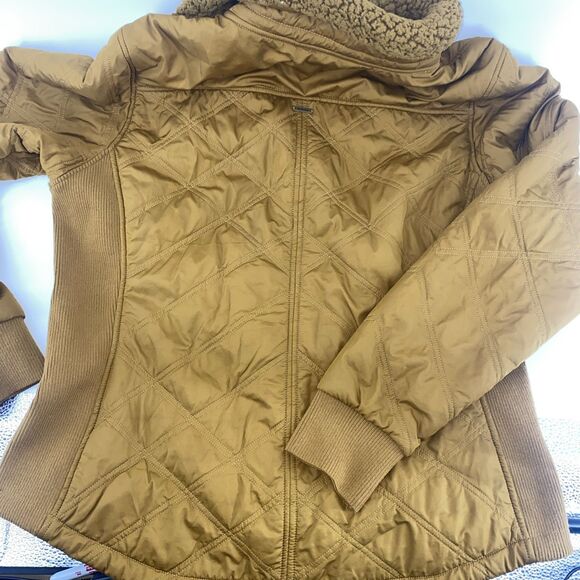 Prana Quilted Jacket Women’s Size XL, Yellow/Golden Color, Full Zip, Pockets - Picture 5 of 9